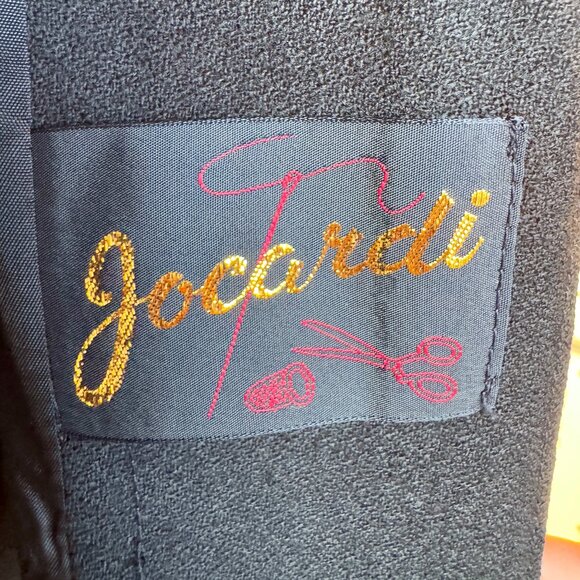 1980s Vintage Black w White Embroidered Trim Skirt and Blazer Suit Set - Picture 9 of 16